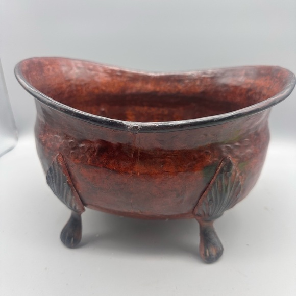 Vintage Copper metal Footed Bowl - Picture 5 of 11